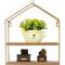 NEX™ Gold 2-Tier Iron House Floating Wall Shelf